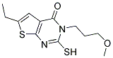 6-ETHYL-2-MERCAPTO-3-(3-METHOXYPROPYL)THIENO[2,3-D]PYRIMIDIN-4(3H)-ONE 结构式