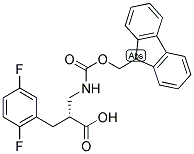 (R)-3-(2,5-DIFLUORO-PHENYL)-2-[(9H-FLUOREN-9-YLMETHOXYCARBONYLAMINO)-METHYL]-PROPIONIC ACID 结构式