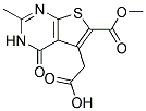 [6-(METHOXYCARBONYL)-2-METHYL-4-OXO-3,4-DIHYDROTHIENO[2,3-D]PYRIMIDIN-5-YL]ACETIC ACID 结构式