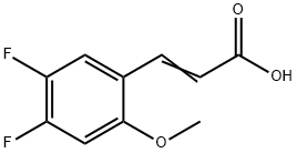 (E)-3-(4,5-二氟-2-甲氧基苯基)丙烯酸 结构式