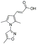 (2E)-3-[2,5-DIMETHYL-1-(5-METHYLISOXAZOL-3-YL)-1H-PYRROL-3-YL]ACRYLIC ACID 结构式