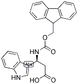 (S)-3-(9H-FLUOREN-9-YLMETHOXYCARBONYLAMINO)-3-(1H-INDOL-3-YL)-PROPIONIC ACID 结构式