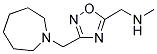 ([3-(AZEPAN-1-YLMETHYL)-1,2,4-OXADIAZOL-5-YL]METHYL)METHYLAMINE 结构式