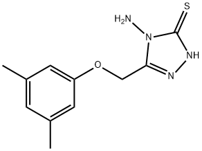 4-AMINO-5-[(3,5-DIMETHYLPHENOXY)METHYL]-4H-1,2,4-TRIAZOLE-3-THIOL 结构式