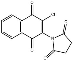 2-CHLORO-3-(N-SUCCINIMIDYL)-1,4-NAPHTHOQUINONE 结构式