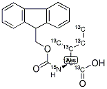 FMOC-ILE-OH-13C6,15N 结构式