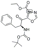 ETHYL 5-(L-N-BOC-PHE)-1,3-OXAZOLE-4-CARBOXYLATE 结构式