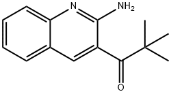 1-(2-氨基喹啉-3-基)-2,2-二甲基-丙-1-酮 结构式