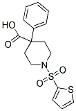 4-PHENYL-1-(THIEN-2-YLSULFONYL)PIPERIDINE-4-CARBOXYLIC ACID 结构式