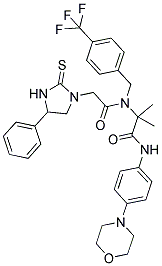 2-METHYL-N-(4-MORPHOLINOPHENYL)-2-(2-(4-PHENYL-2-THIOXOIMIDAZOLIDIN-1-YL)-N-(4-(TRIFLUOROMETHYL)BENZYL)ACETAMIDO)PROPANAMIDE 结构式