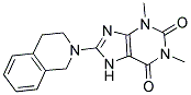 8-(3,4-DIHYDROISOQUINOLIN-2(1H)-YL)-1,3-DIMETHYL-3,7-DIHYDRO-1H-PURINE-2,6-DIONE 结构式