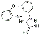 (4E)-5-IMINO-3-PHENYL-1,5-DIHYDRO-4H-PYRAZOL-4-ONE (2-METHOXYPHENYL)HYDRAZONE 结构式