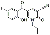 5-(5-FLUORO-2-HYDROXYBENZOYL)-2-OXO-1-PROPYL-1,2-DIHYDROPYRIDINE-3-CARBONITRILE 结构式