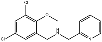 1-(3,5-DICHLORO-2-METHOXYPHENYL)-N-(PYRIDIN-2-YLMETHYL)METHANAMINE 结构式