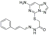 2-[(7-AMINO[1,2,4]TRIAZOLO[1,5-C]PYRIMIDIN-5-YL)THIO]-N'-[(1E,2E)-3-PHENYLPROP-2-ENYLIDENE]ACETOHYDRAZIDE 结构式