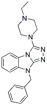 9-BENZYL-3-(4-ETHYL-PIPERAZIN-1-YL)-9H-BENZO[4,5]IMIDAZO[2,1-C][1,2,4]TRIAZOLE 结构式