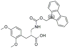 (R)-3-(2,4-DIMETHOXY-PHENYL)-2-[(9H-FLUOREN-9-YLMETHOXYCARBONYLAMINO)-METHYL]-PROPIONIC ACID 结构式