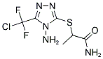 2-((4-AMINO-5-[CHLORO(DIFLUORO)METHYL]-4H-1,2,4-TRIAZOL-3-YL)SULFANYL)PROPANAMIDE 结构式