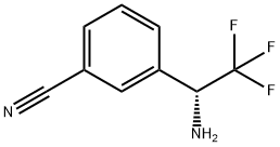 3-((1R)-1-AMINO-2,2,2-TRIFLUOROETHYL)BENZENECARBONITRILE 结构式