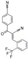 4-((E)-2-CYANO-3-[2-(TRIFLUOROMETHYL)PHENYL]-2-PROPENOYL)BENZENECARBONITRILE 结构式