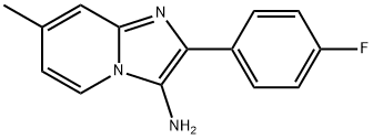 2-(4-FLUOROPHENYL)-7-METHYLIMIDAZO[1,2-A]PYRIDIN-3-AMINE 结构式