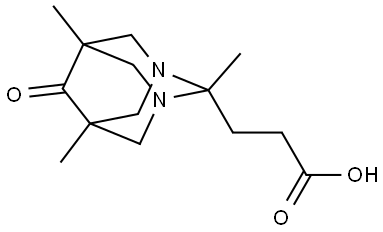 3-(2,5,7-TRIMETHYL-6-OXO-1,3-DIAZA-TRICYCLO[3.3.1.13,7]DEC-2-YL)-PROPIONIC ACID 结构式
