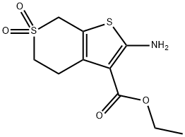 2-胺-6,6-二氧代-4H,5H,7H-6Λ6-噻吩并[2,3-C]噻喃-3-羧酸乙酯 结构式
