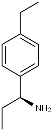 (S)-1-(4-ETHYLPHENYL)PROPAN-1-AMINE 结构式