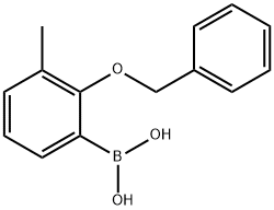 (2-苄氧基-3-甲基)苯硼酸 结构式