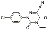 2-(4-CHLOROPHENYL)-4-ETHYL-3,5-DIOXO-2,3,4,5-TETRAHYDRO-1,2,4-TRIAZINE-6-CARBONITRILE 结构式