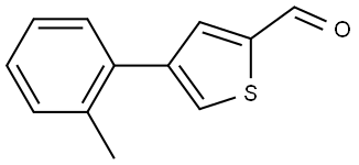 4-(2-甲基苯基)-2-噻吩甲醛 结构式