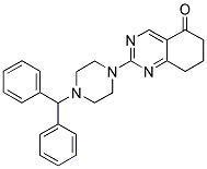 2-(4-BENZHYDRYLPIPERAZIN-1-YL)-7,8-DIHYDROQUINAZOLIN-5(6H)-ONE 结构式