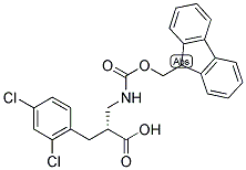 (R)-3-(2,4-DICHLORO-PHENYL)-2-[(9H-FLUOREN-9-YLMETHOXYCARBONYLAMINO)-METHYL]-PROPIONIC ACID 结构式