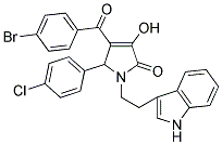 1-(2-(1H-INDOL-3-YL)ETHYL)-4-(4-BROMOBENZOYL)-5-(4-CHLOROPHENYL)-3-HYDROXY-1H-PYRROL-2(5H)-ONE 结构式