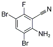 2-AMINO-3,5-DIBROMO-6-FLUOROBENZONITRILE 结构式
