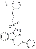 3-[2-(2-METHOXY-PHENOXY)-ETHANESULFONYL]-9-(2-PHENOXY-ETHYL)-9H-BENZO[4,5]IMIDAZO[2,1-C][1,2,4]TRIAZOLE 结构式