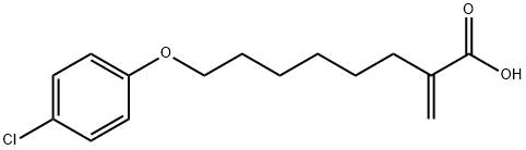 8-(4-CHLOROPHENOXY)-2-METHYLEN-OCTANOIC ACID 结构式