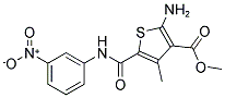 2-AMINO-4-METHYL-5-(3-NITRO-PHENYLCARBAMOYL)-THIOPHENE-3-CARBOXYLIC ACID METHYL ESTER 结构式