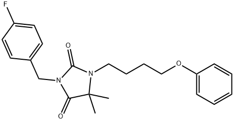 3-(4-FLUOROBENZYL)-5,5-DIMETHYL-1-(4-PHENOXYBUTYL)-1H-IMIDAZOLE-2,4(3H,5H)-DIONE