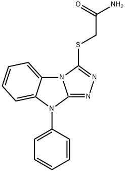 2-(9-PHENYL-9H-BENZO[4,5]IMIDAZO[2,1-C][1,2,4]TRIAZOL-3-YLSULFANYL)-ACETAMIDE 结构式
