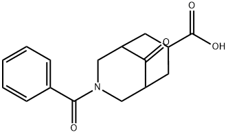 3-BENZOYL-9-OXO-3-AZABICYCLO[3.3.1]NONANE-7-CARBOXYLIC ACID 结构式