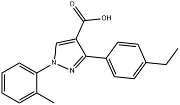 3-(4-乙基苯基)-1-(邻甲苯基)-1H-吡唑-4-羧酸 结构式