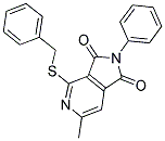 4-(BENZYLTHIO)-6-METHYL-2-PHENYL-1H-PYRROLO[3,4-C]PYRIDINE-1,3(2H)-DIONE 结构式