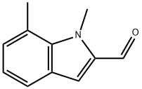 1,7-DIMETHYL-1H-INDOLE-2-CARBALDEHYDE 结构式