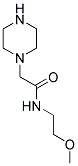 N-(2-METHOXYETHYL)-2-PIPERAZIN-1-YLACETAMIDE 结构式