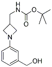 [1-(3-HYDROXYMETHYL-PHENYL)-AZETIDIN-3-YLMETHYL]-CARBAMIC ACID TERT-BUTYL ESTER 结构式