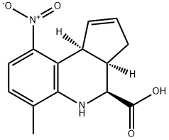 (3AR,4S,9BS)-6-METHYL-9-NITRO-3A,4,5,9B-TETRAHYDRO-3H-CYCLOPENTA[C]QUINOLINE-4-CARBOXYLIC ACID 结构式
