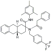 (4AR,9AS)-N-MESITYL-2-(2-PHENYL-N-(4-(TRIFLUOROMETHYL)BENZYL)ACETAMIDO)-1,2,3,4,4A,9,9A,10-OCTAHYDROANTHRACENE-2-CARBOXAMIDE 结构式