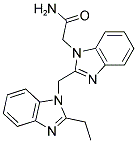 2-[2-(2-Ethyl-benzoimidazol-1-ylmethyl)-benzoimidazol-1-yl]-acetamide 结构式