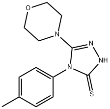 4-(4-甲基苯基)-5-(吗啉-4-基)-4H-1,2,4-三唑-3-硫醇 结构式